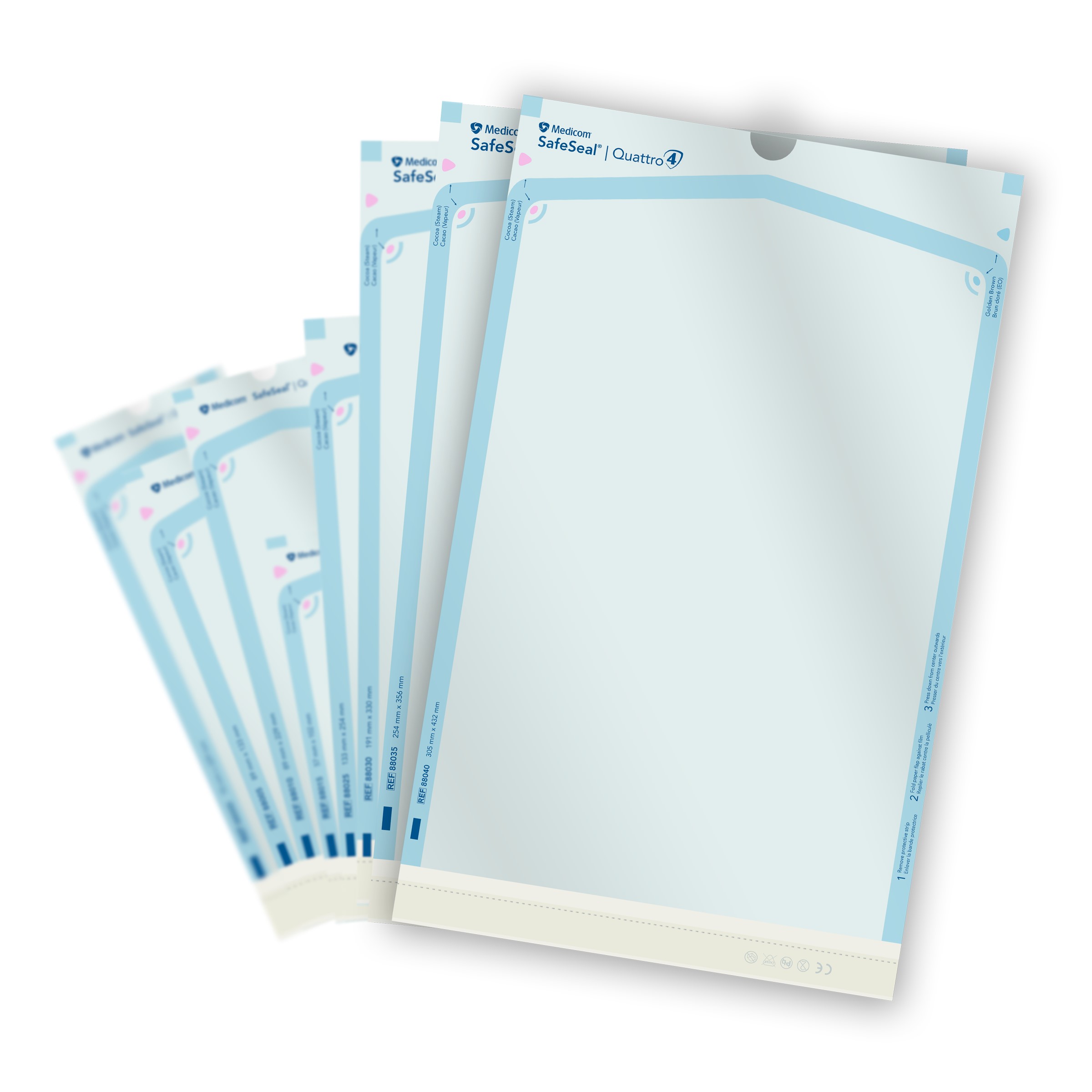 Самоклеючі пакети для стерилізації Safe Seal Quattro (57мм*102мм)